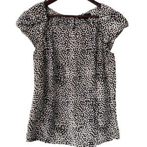 Maje 100% silk puff short sleeve top